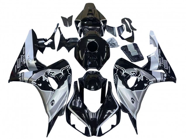 Argent Noir Brillant Red Bull Carénage Moto Honda CBR1000RR 2006-2007
