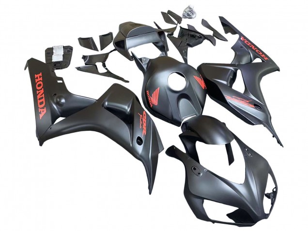 Noir Mat Rouge Décalque Carénage Moto Honda CBR1000RR 2006-2007