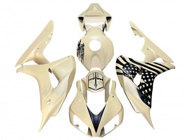 Crème Noir Carénage Moto Honda CBR1000RR 2006-2007 Pas Chère