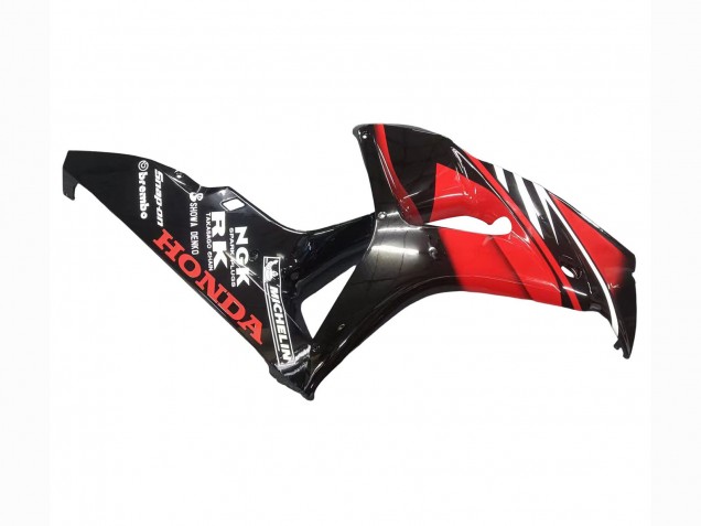 Rouge Noir Brillant Carénage Moto Honda CBR1000RR 2006-2007
