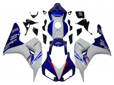 Blanc Rouge Bleu HRC Carénage Moto Honda CBR1000RR 2006-2007 Pas Chère