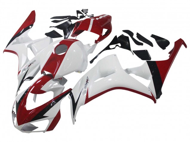 Blanc Rouge Noir Brillant Kits Carénages Moto Honda CBR1000RR 2006-2007