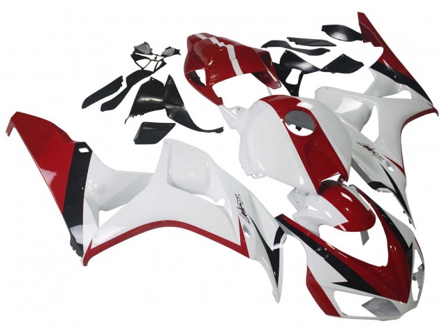 Blanc Rouge Noir Brillant Kits Carénages Moto Honda CBR1000RR 2006-2007