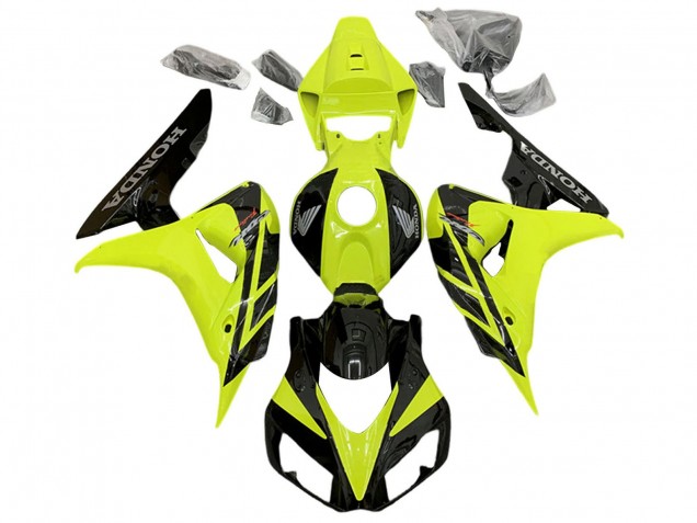 Jaune Noir Brillant Carénage Moto Honda CBR1000RR 2006-2007