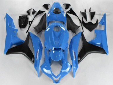 Bleu Clair Noir Brillant Carénages Moto Honda CBR600RR 2007-2008 Pas Chère