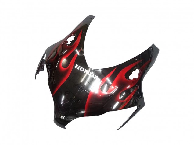 Noir Brillant Rouge Flamme Carénages Moto Honda CBR1000RR 2008-2011