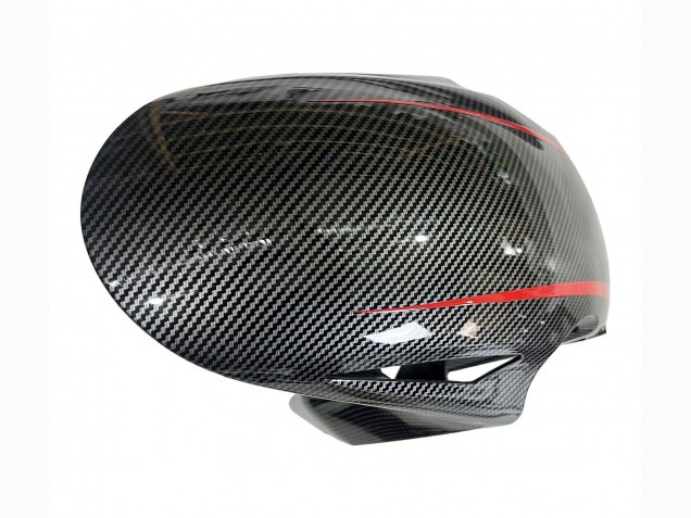 Noir Fibre de Carbone Rouge Carénage Moto Honda CBR1000RR 2008-2011