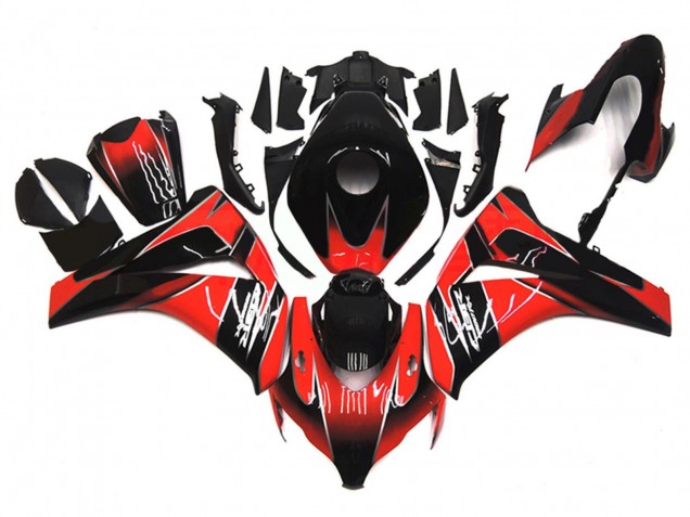 Rouge Noir Brillant Carénages Moto Honda CBR1000RR 2008-2011