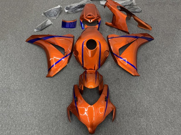 Orange Bleu Bande Carénage Moto Honda CBR1000RR 2008-2011