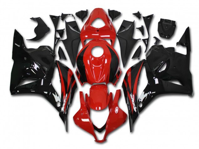 Rouge Noir Brillant Kits Carénages Moto Honda CBR600RR 2009-2012