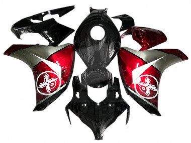 Gris Rouge Noir Brillant Carénage Moto Honda CBR1000RR 2008-2011 Pas Chère