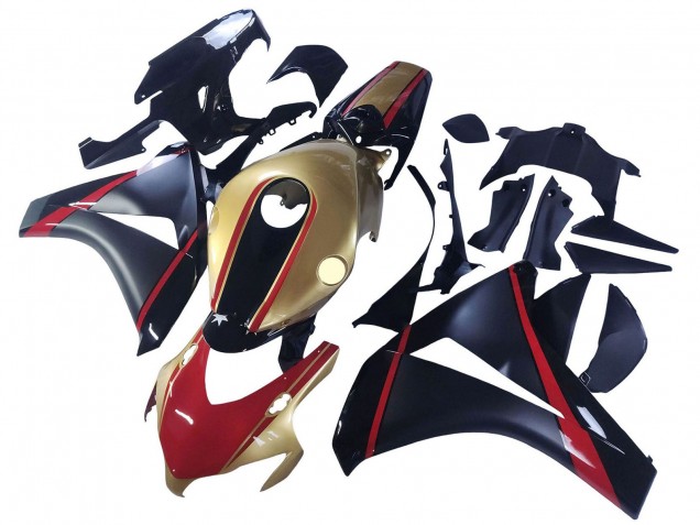 Or Rouge Noir Brillant Carénage Moto Honda CBR1000RR 2008-2011