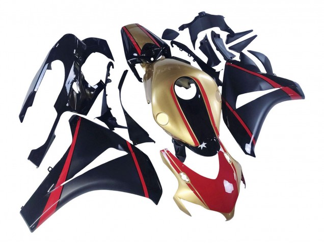 Or Rouge Noir Brillant Carénage Moto Honda CBR1000RR 2008-2011