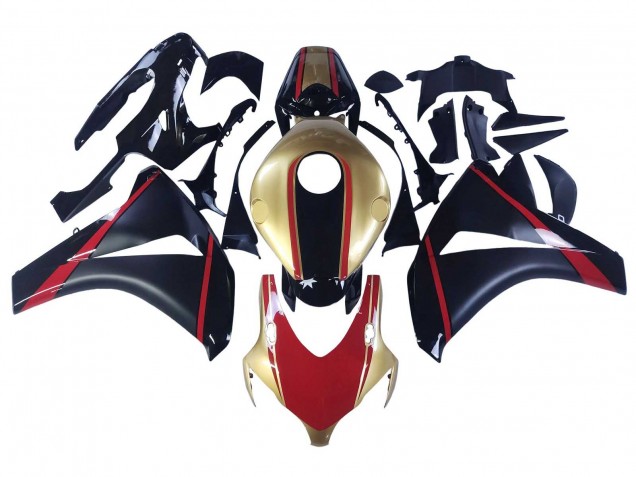Or Rouge Noir Brillant Carénage Moto Honda CBR1000RR 2008-2011