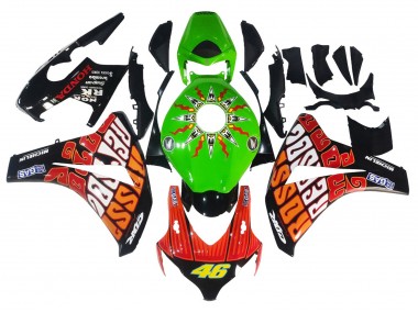 Vert Orange Noir Brillant Rossi Michelin 46 Carénage Moto Honda CBR1000RR 2008-2011 Pas Chère