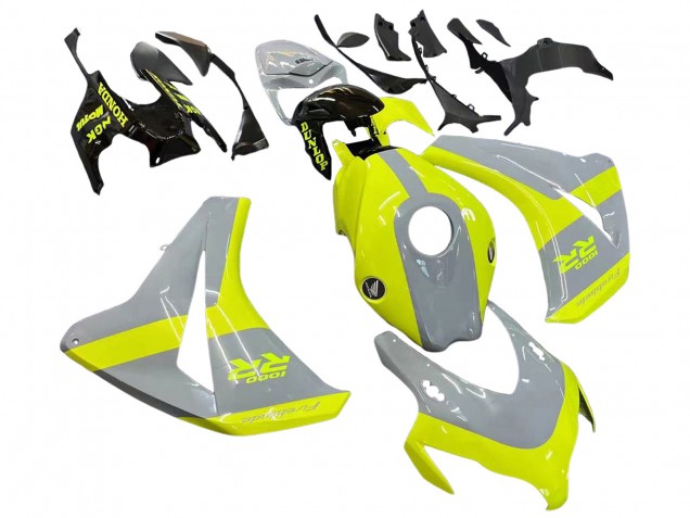 Nardo Gris Fluorescent Vert Carénage Moto Honda CBR1000RR 2008-2011