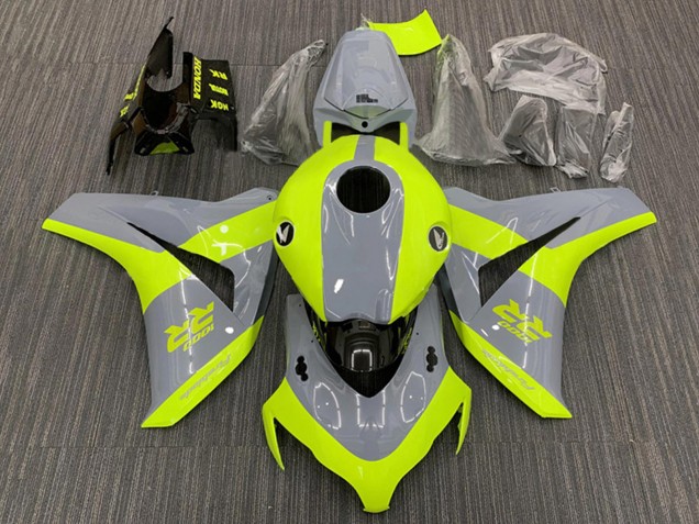 Nardo Gris Fluorescent Vert Carénage Moto Honda CBR1000RR 2008-2011