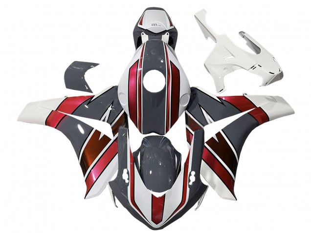 Blanc Rouge Gris Carénage Moto Honda CBR1000RR 2008-2011
