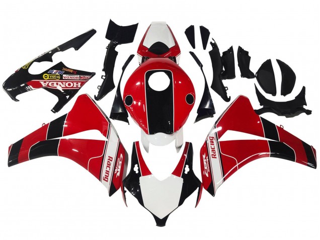 Rouge Blanc Noir Brillant Courses Carénage Moto Honda CBR1000RR 2008-2011
