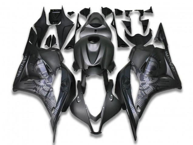 Noir Gris Crâne Carénage Moto Honda CBR600RR 2009-2012