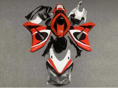 Blanc Rouge Noir Brillant Kits Carénages Moto Honda CBR1000RR 2008-2011 Pas Chère
