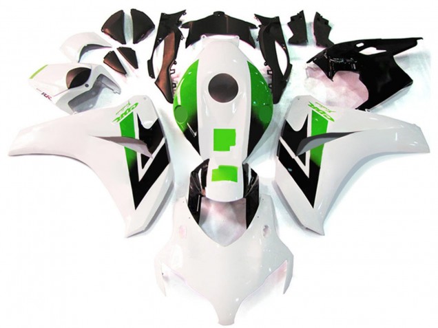 Blanc Vert Noir Brillant Carénages Moto Honda CBR1000RR 2008-2011