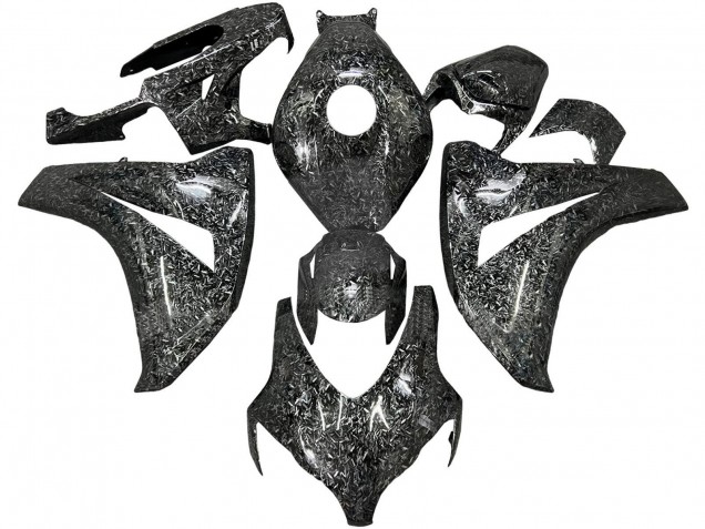 Noir Fibre de Carbone Forgée Carénage Moto Honda CBR1000RR 2008-2011