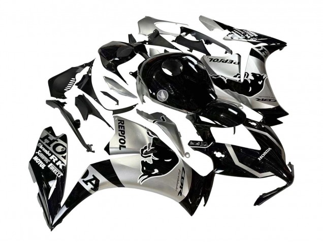 Argent Noir Brillant Repsol Red Bull Carénage Moto Honda CBR1000RR 2012-2016