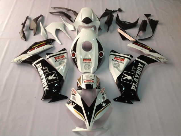 Blanc Noir Brillant Rizoma Playboy Carénage Moto Honda CBR1000RR 2012-2016