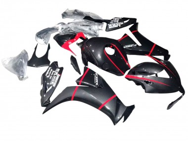 Noir Fibre de Carbone Rouge Carénage Moto Honda CBR1000RR 2012-2016 Pas Chère
