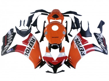 Orange Blanc Rouge Repsol Carénage Moto Honda CBR1000RR 2012-2016 Pas Chère
