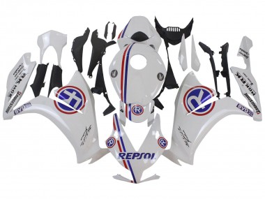 Blanc Bleu Rouge Repsol Carénage Moto Honda CBR1000RR 2012-2016 Pas Chère