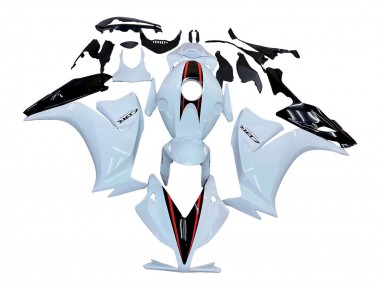 Blanc Noir Brillant Carénage Moto Honda CBR1000RR 2012-2016 Pas Chère