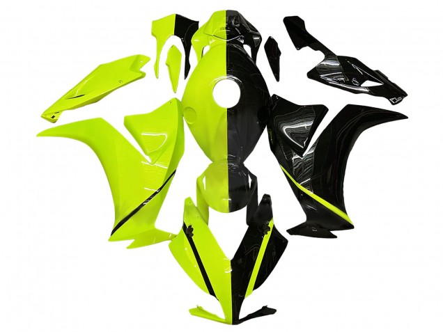 Fluorescent Vert Noir Brillant Carénages Moto Honda CBR1000RR 2012-2016