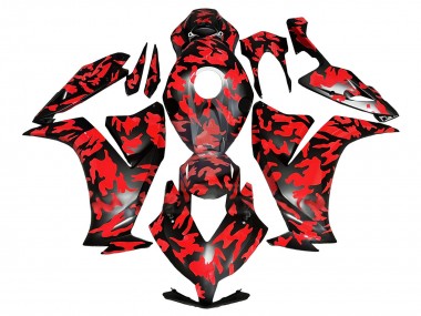 Rouge Noir Brillant Carénage Moto Honda CBR1000RR 2012-2016 Pas Chère