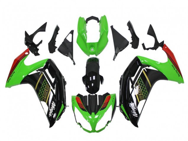Vert Noir Brillant Rouge Rayon de Miel Carénage Moto Kawasaki EX650 2012-2016