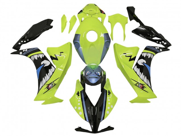 Vert Clair Bleu Noir Brillant Requin Carénage Moto Honda CBR1000RR 2012-2016
