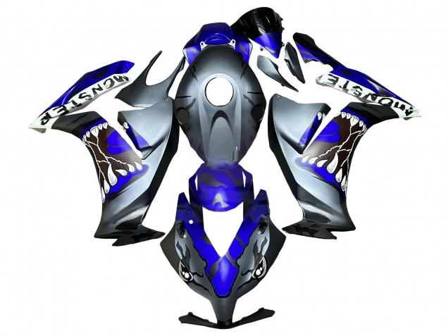 Bleu Gris Noir Mat Requin Carénage Moto Honda CBR1000RR 2012-2016