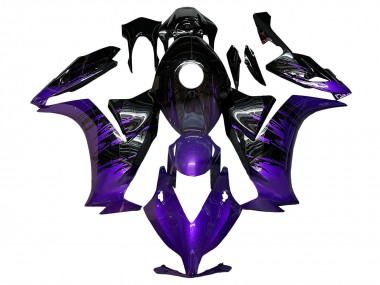 Violet Noir Brillant Carénage Moto Honda CBR1000RR 2012-2016 Pas Chère
