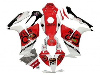 Blanc Rouge Noir Go Fun Carénage Moto Honda CBR1000RR 2012-2016 Pas Chère