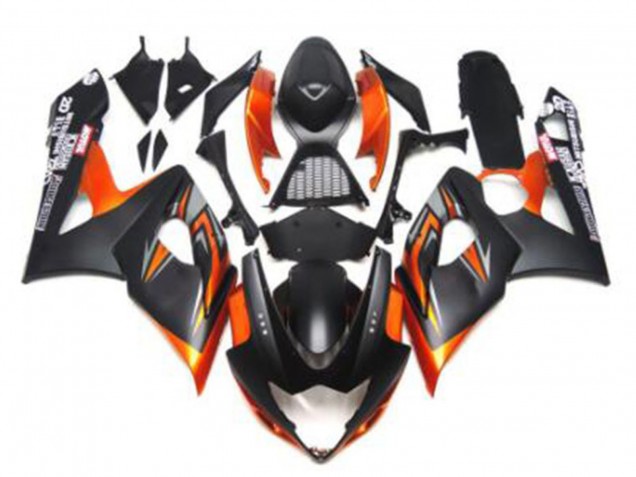 Noir Brillant Noir Mat Noir Orange Carénage Moto Suzuki GSXR 1000 2005-2006