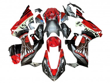 Rouge Gris Noir Monstre Requin Carénage Moto Honda CBR1000RR 2017-2023 Pas Chère
