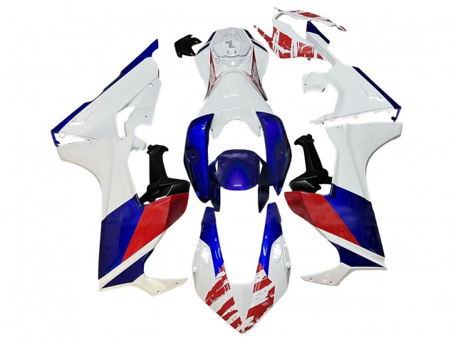 Blanc Rouge Bleu Carénages Moto Honda CBR1000RR 2017-2023