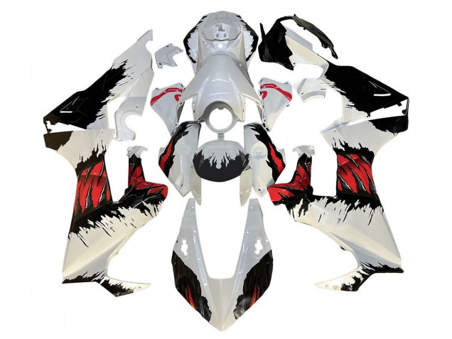 Blanc Rouge Noir Kits Carénages Moto Honda CBR1000RR 2017-2023