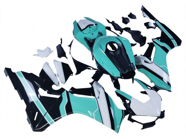 Blanc Bleu Clair Noir Brillant Carénage Moto Honda CBR1000RR 2017-2023