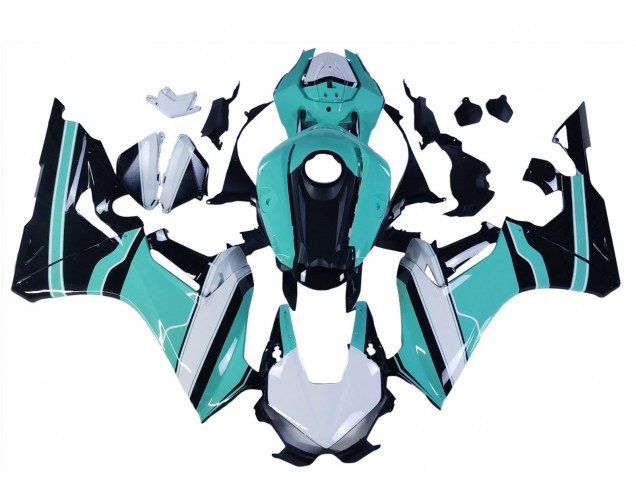 Blanc Bleu Clair Noir Brillant Carénage Moto Honda CBR1000RR 2017-2023