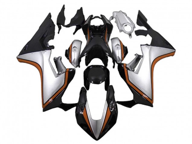Argent Orange Noir Brillant Carénage Moto Honda CBR1000RR 2017-2023