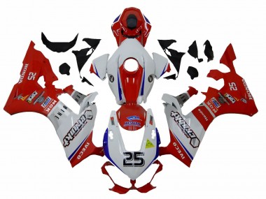 Blanc Rouge Bleu 25 Carénage Moto Honda CBR1000RR 2017-2023 Pas Chère