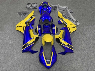 Jaune Bleu Carénage Moto Honda CBR1000RR 2017-2023 Pas Chère