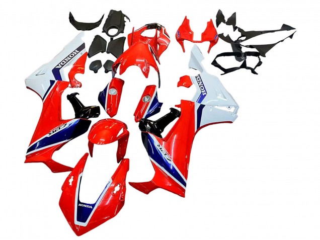Blanc Rouge Bleu Kits Carénages Moto Honda CBR1000RR 2017-2023
